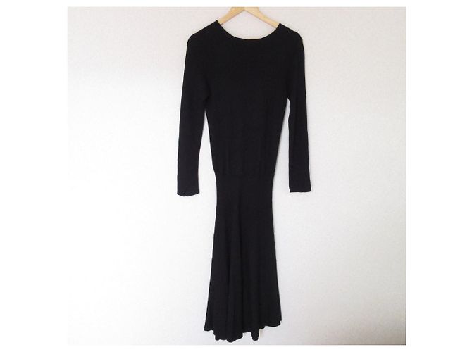 Autre Marque Coomb Strickkleid aus Wollmischung Schwarz - Ansicht 2