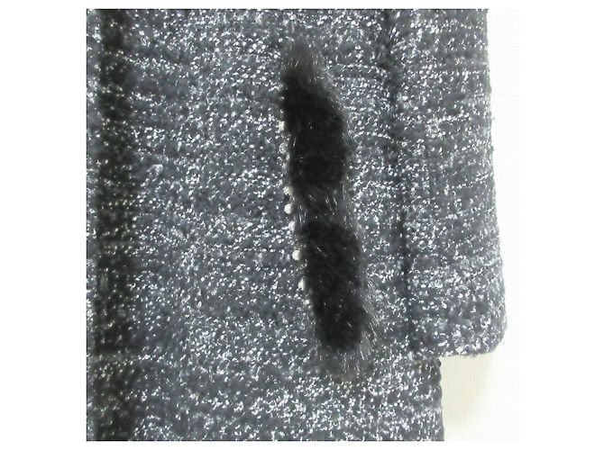 Autre Marque Abrigo de tweed con lazo en la espalda TOCCA Negro - vista 5