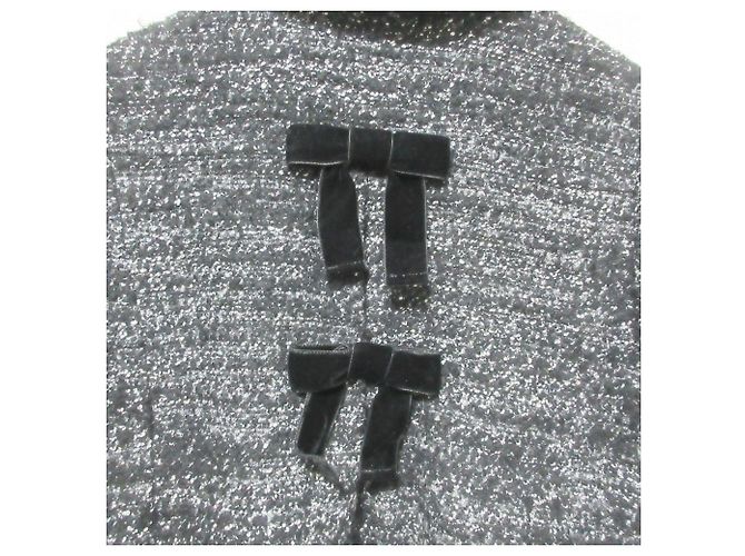 Autre Marque Abrigo de tweed con lazo en la espalda TOCCA Negro - vista 6