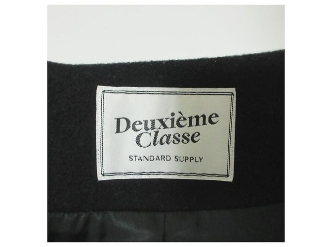 Autre Marque Abrigo de longitud media sin cuello Deuxieme Classe Negro - vista 3