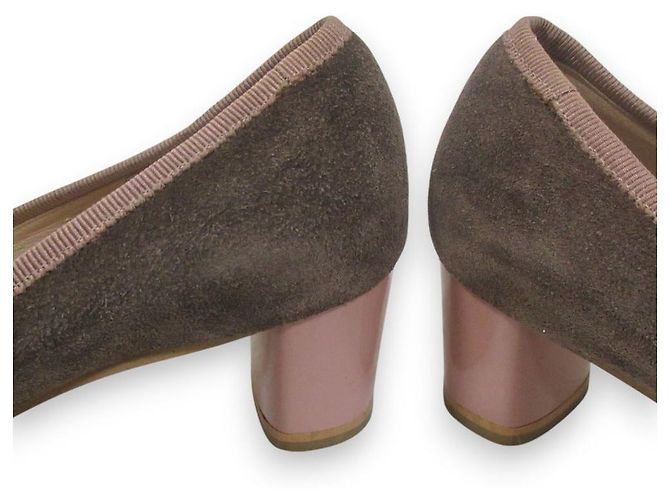 Décolleté a punta tonda Salvatore Ferragamo Marrone - vista 11