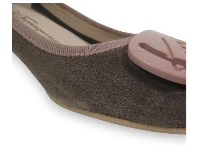Décolleté a punta tonda Salvatore Ferragamo Marrone - vista 12