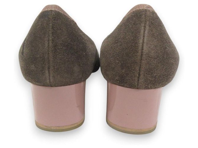 Décolleté a punta tonda Salvatore Ferragamo Marrone - vista 5