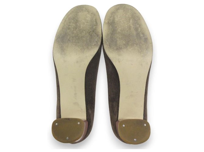 Décolleté a punta tonda Salvatore Ferragamo Marrone - vista 6