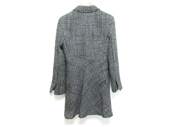 Theory DB BLAZWER DR NOELLE TWEED Wool Blend Double Breasted Jacket Black - view 2