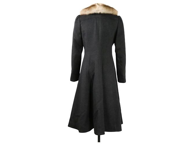 Autre Marque Abrigo Rene RISSUE de tejido 100% cachemira Castaño Gris antracita - vista 3