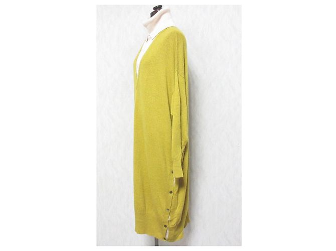Autre Marque Strickkleid conges payes Adieu Tristesse Gelb Senf - Ansicht 3