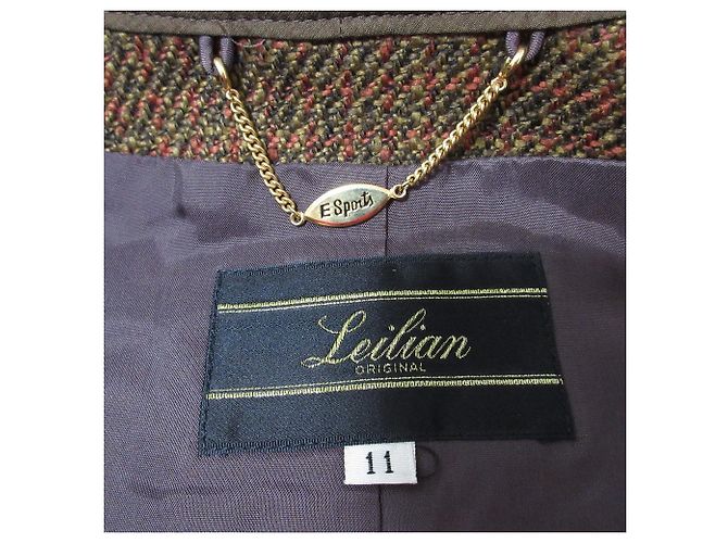 Autre Marque Conjunto de seda e lã Leilian Marrom - vista 11