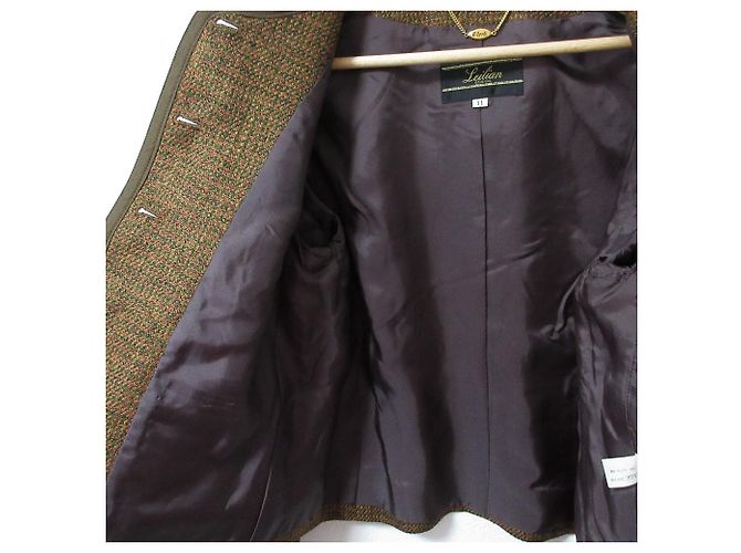 Autre Marque Conjunto de seda e lã Leilian Marrom - vista 5