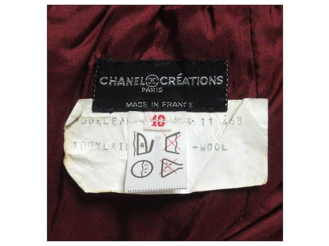 Timeless Falda de tweed de lana Chanel Classic Rosa Roja - vista 4