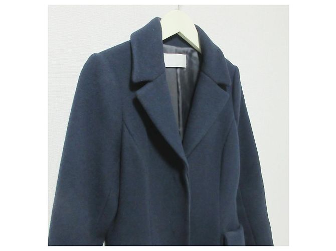 Autre Marque Abrigo largo de lana CELFORD Azul - vista 4