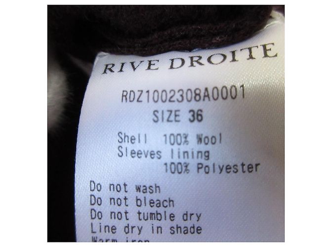 Autre Marque RIVE DROITE Asshuku Smooth Henkei Chester Coat Coat Castaño Burdeos - vista 5