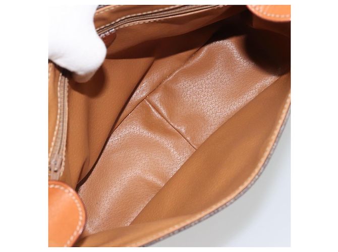 Céline Celine Vintage Macadam Canvas and Leather Marrone - vista 5