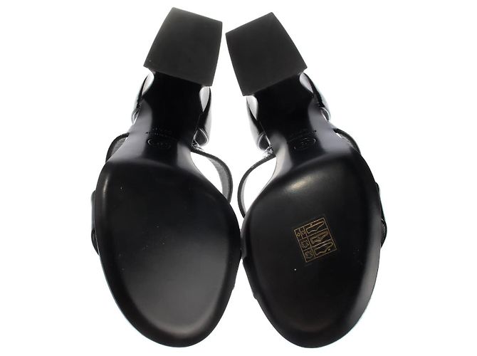 Chanel Lackleder Riemchensandalen Schwarz - Ansicht 6