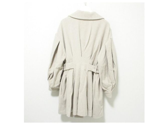 Autre Marque LAGUNAMOON Front Open Back Tack Volume Sleeve Wool Coat Beige - view 2