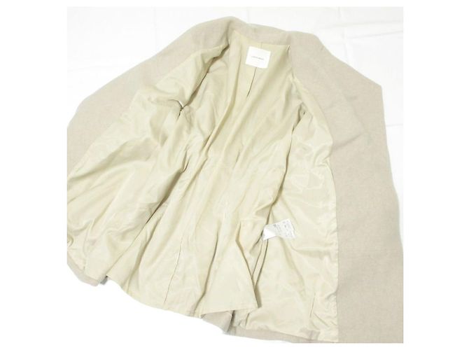 Autre Marque LAGUNAMOON Front Open Back Tack Volume Sleeve Wool Coat Beige - view 5