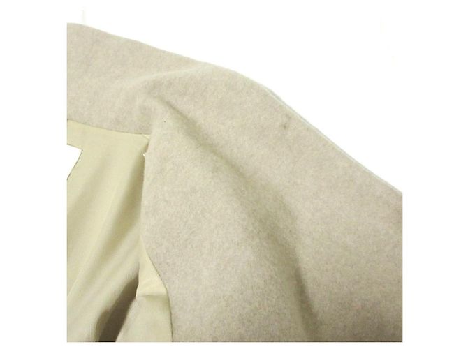 Autre Marque LAGUNAMOON Front Open Back Tack Volume Sleeve Wool Coat Beige - view 7
