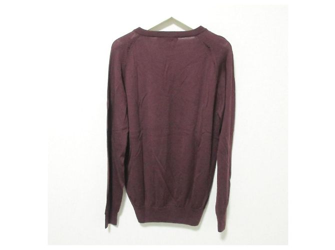 Autre Marque BACCA V-Ausschnitt Wollstrickware Braun Bordeaux - Ansicht 2