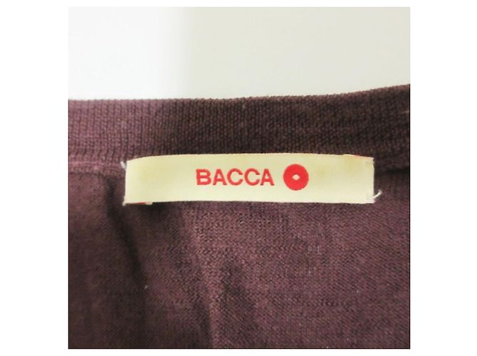 Autre Marque BACCA V-Ausschnitt Wollstrickware Braun Bordeaux - Ansicht 3