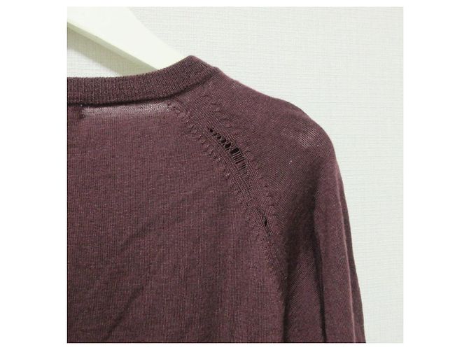 Autre Marque BACCA V-Ausschnitt Wollstrickware Braun Bordeaux - Ansicht 6