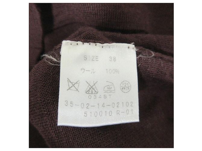 Autre Marque BACCA V-Ausschnitt Wollstrickware Braun Bordeaux - Ansicht 7