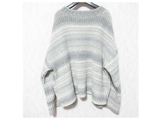 Autre Marque Pull en maille à jauge basse avec manches évasées NAVY GALLARDAGALANTE Marron - vue 2