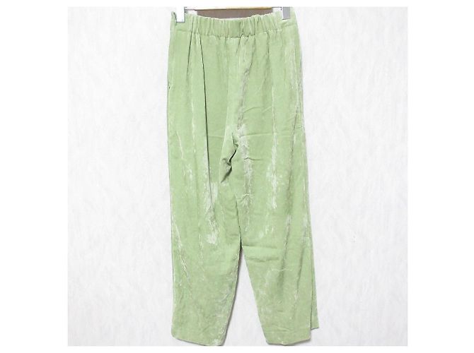 Autre Marque Pantalones rectos de terciopelo elástico MACPHEE Verde - vista 2