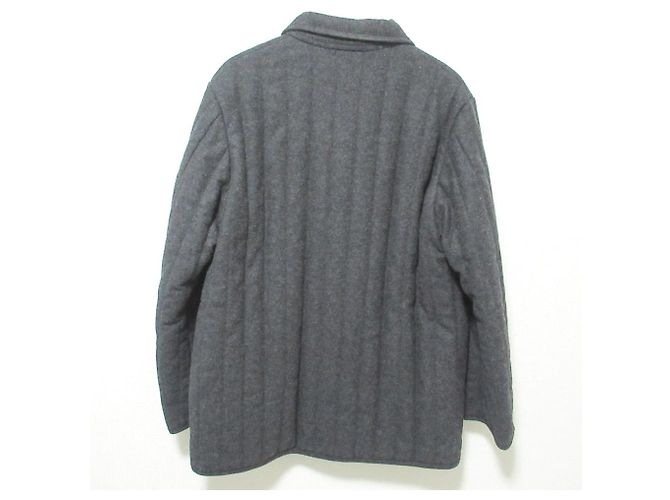 Autre Marque Chaqueta 45R de lana acolchada con botones de nácar Castaño Gris antracita - vista 2