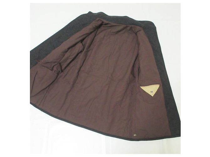 Autre Marque Chaqueta 45R de lana acolchada con botones de nácar Castaño Gris antracita - vista 6