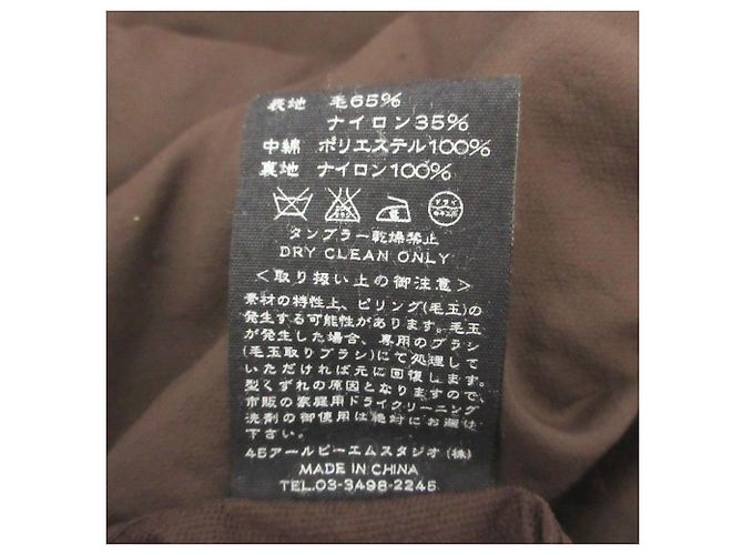 Autre Marque Chaqueta 45R de lana acolchada con botones de nácar Castaño Gris antracita - vista 8