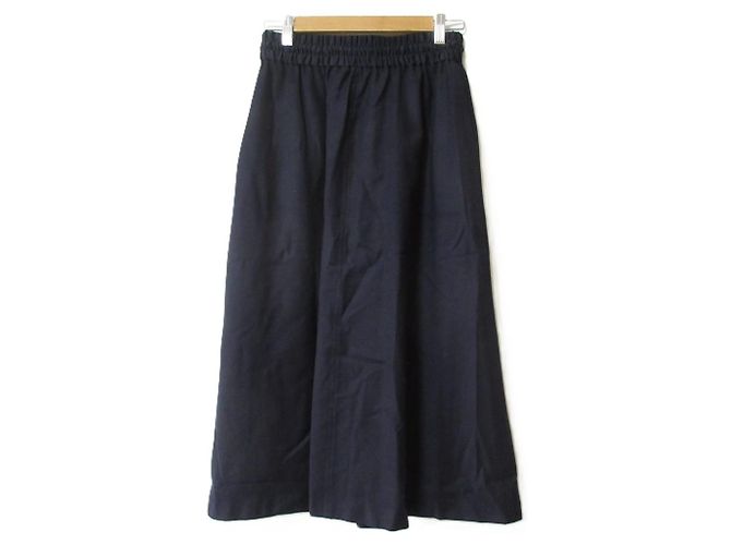 Autre Marque Langer Rock mit geraffter Taille CYCLAS Blau Marineblau - Ansicht 2