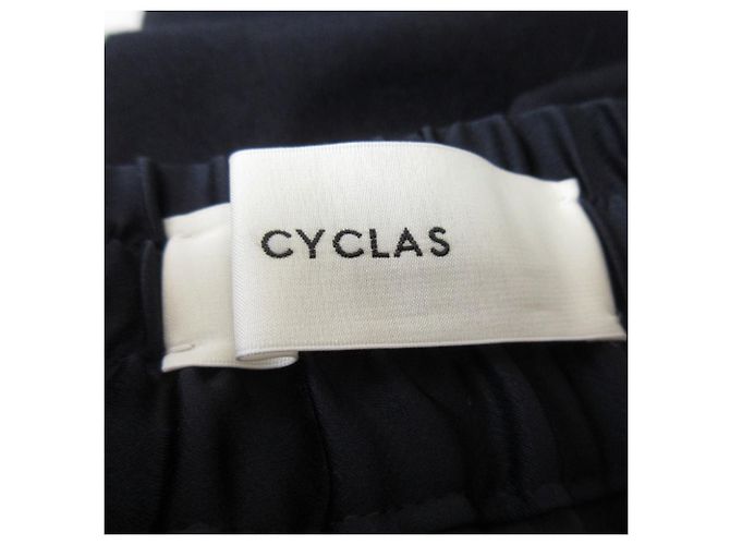 Autre Marque Langer Rock mit geraffter Taille CYCLAS Blau Marineblau - Ansicht 6