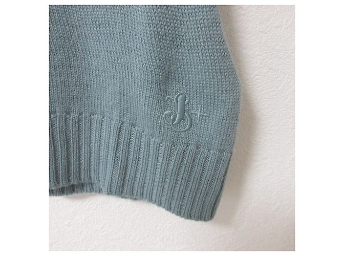 Jil Sander Woll-Strickpullover mit kurzen Ärmeln und Cropped-Schnitt Blau - Ansicht 5