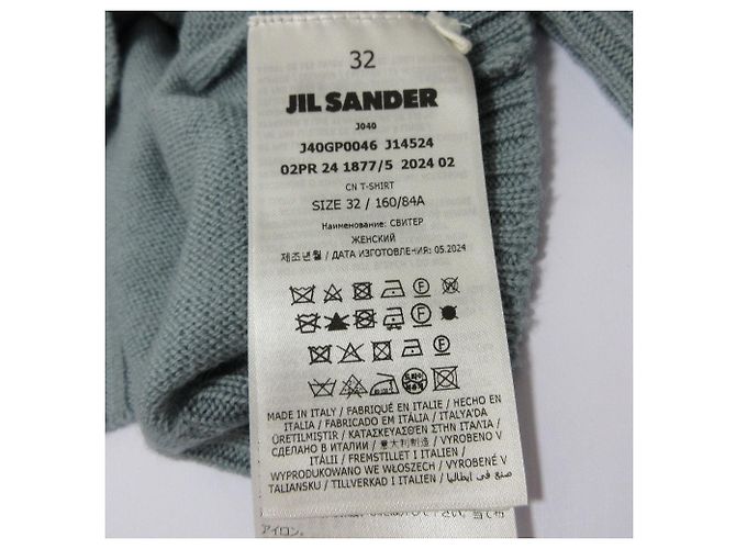 Jil Sander Woll-Strickpullover mit kurzen Ärmeln und Cropped-Schnitt Blau - Ansicht 7