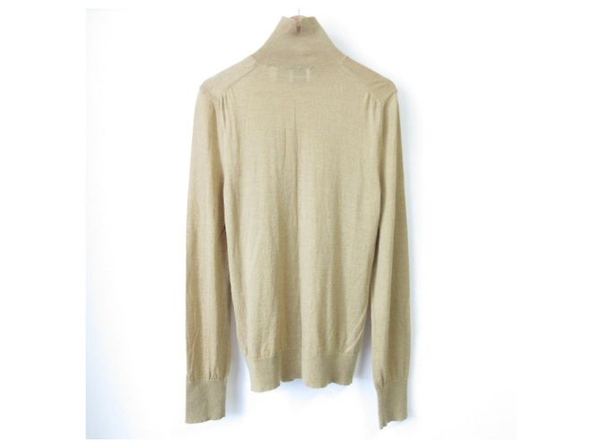 Burberry Strickpullover mit hohem Ausschnitt aus Kaschmir-Seiden-Mischung Bronze - Ansicht 2