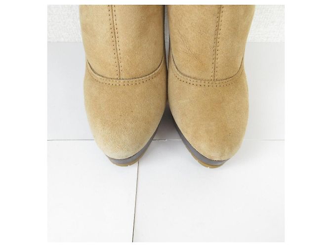 Jimmy Choo High Heel Shearling Boots Bronze Kamel - Ansicht 3