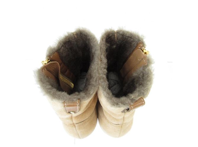 Jimmy Choo High Heel Shearling Boots Bronze Kamel - Ansicht 7