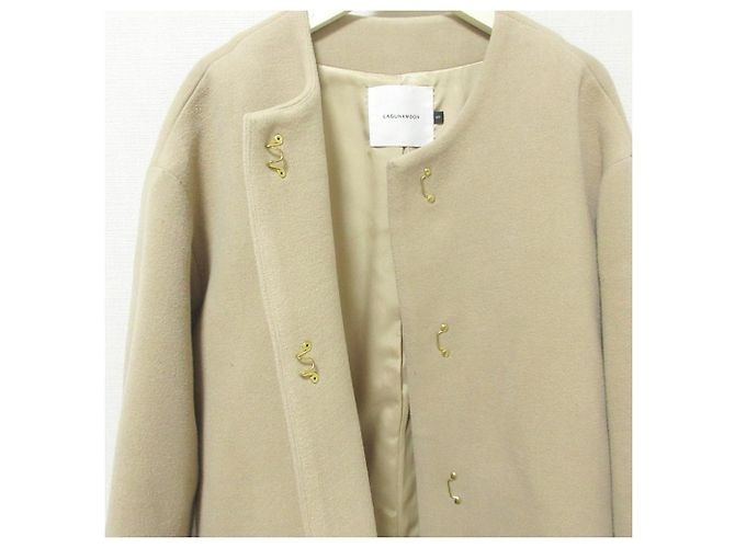 Autre Marque Abrigo sin cuello LAGUNAMOON Beige - vista 5