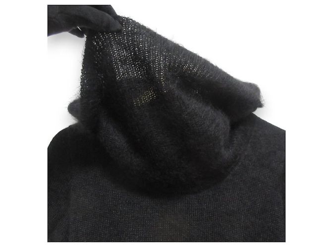 Autre Marque LEONARD Strickkleid mit Kettenprint Schwarz - Ansicht 4