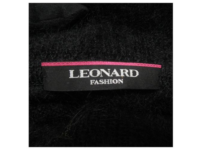 Autre Marque LEONARD Strickkleid mit Kettenprint Schwarz - Ansicht 8