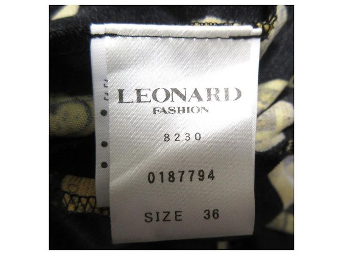 Autre Marque LEONARD Strickkleid mit Kettenprint Schwarz - Ansicht 9