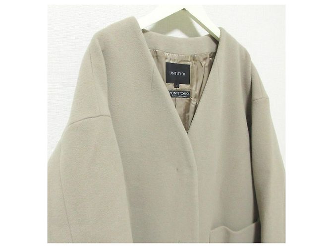 Autre Marque Untitled PONTETORTO No Collar Coat Beige - view 4
