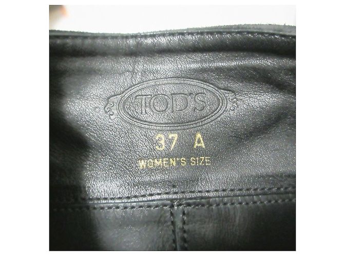 Tod's Gommini Wildleder-Stiefel | Lang Schwarz - Ansicht 4