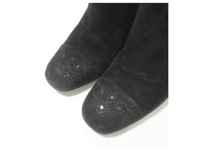 Tod's Gommini Wildleder-Stiefel | Lang Schwarz - Ansicht 6