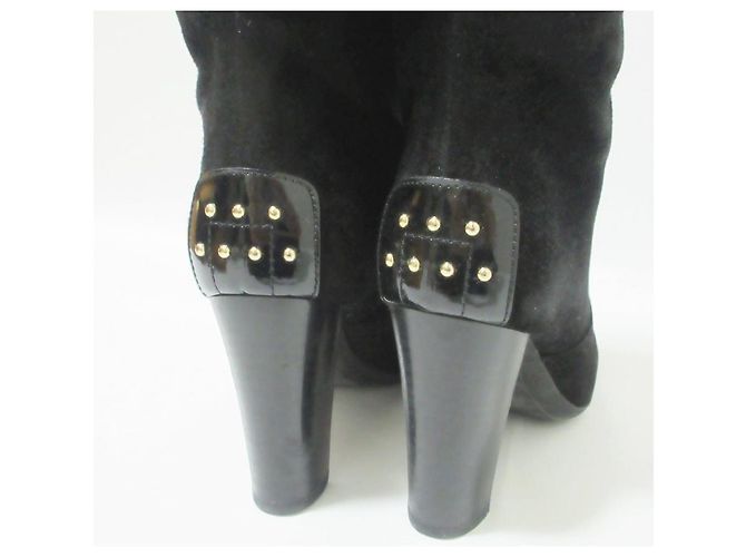 Tod's Gommini Wildleder-Stiefel | Lang Schwarz - Ansicht 7