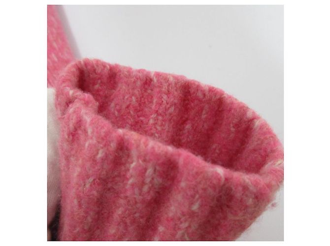 Autre Marque ESTNATION Mix Curve Sleeve V Neck Strickpullover Pink - Ansicht 12