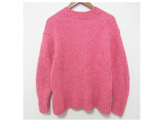 Autre Marque ESTNATION Mix Curve Sleeve V Neck Strickpullover Pink - Ansicht 2