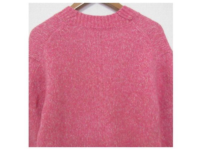 Autre Marque ESTNATION Mix Curve Sleeve V Neck Strickpullover Pink - Ansicht 4