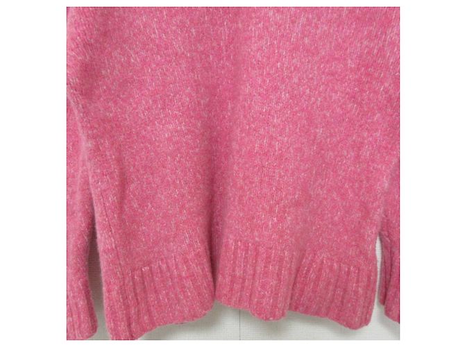 Autre Marque ESTNATION Mix Curve Sleeve V Neck Strickpullover Pink - Ansicht 5