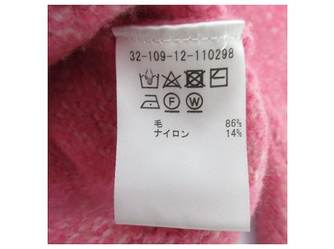 Autre Marque ESTNATION Mix Curve Sleeve V Neck Strickpullover Pink - Ansicht 7